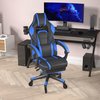 Flash Furniture Blue LeatherSoft Gaming Chair with Skater Wheels CH-00288-BL-RLB-GG